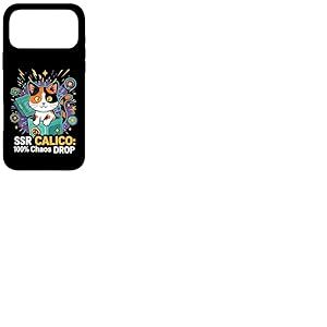 SSR Calico Cat 100% Chaos Drop Gacha Gaming Loot Box Coque pour iPhone 17 Pro Max