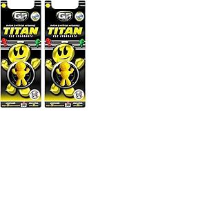 GS27 - D&eacute;sodorisant Voiture &agrave; Clipser Titan 3D - Parfum Voiture 100% Fran&ccedil;ais - Mono&iuml; (Lot de 2)