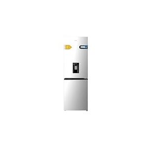 Cecotec Bolero CoolMarket Réfrigérateur Combiné 2 Portes Combi 296 DF WD Inox E. 296L, 60cm de Largeur, Fonctions FastCooling, FastFreezing et DeFrost, Intérieur LED, Distributeur d'Eau Intégré, Inox