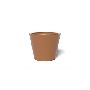 POTS&MORE VP011003 Conico 10 Pot de Fleurs, diamètre : 10 cm, Design élégant, Couleur Terre Cuite, Hauteur : 8,5 cm, Cache-Pot en Plastique, pour Plantes d'intérieur