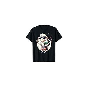 Mouton amusant portant un kilt à motif écossais cornemuse T-Shirt