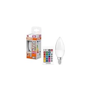 OSRAM Lot de 4 x Ampoule LED | Culot: E14 | Blanc chaud | 2700 K | 4,50 W | &eacute;quivalent &agrave; 25 W | LED Retrofit RGBW avec t&eacute;l&eacute;commande