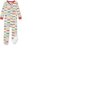 Amazon Essentials Pyjama avec pieds en coton à coupe ajustée – Disney Star Wars Marvel – Pour bébé – Motif briques de vacances Marvel – 12 mois