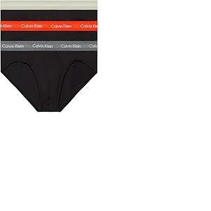 Calvin Klein Homme Slip Lot De 3 Sous-Vêtement Coton Stretch, Noir (B- Cher Ks/Eiffle Twr/Moss Gr Wbs), XS