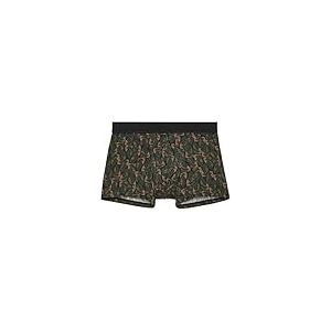 HOM Homme Vizzavona Boxer Shorts, Imprim&eacute; Camouflage V&eacute;g&eacute;tal Revisit&eacute; Kaki, Gris Et Orange, XL EU