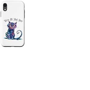 We're All Mad Here Cheshire Cat Alice Wonderland Book Boys Coque pour iPhone XR