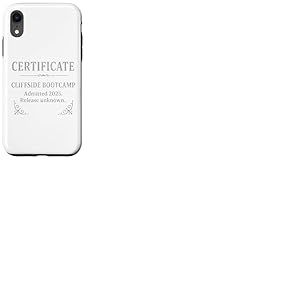 Certificat Cliffside Bootcamp &mdash; &Eacute;dition Party & Vegas 2025 Coque pour iPhone XR