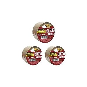 Scotch Bp977 Heavy Ruban 50M x 50M Havane, 140g, Paquet de 3