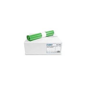 Funny Lot de 250 sacs poubelles en PEBD régénéré Type 60 Vert 120 l