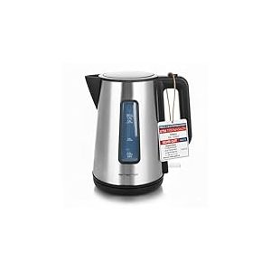 Emerio Bouilloire &agrave; double paroi Cool-Wall - 1,7 l - BPA - 2200 W - Protection contre la surchauffe - Avec &eacute;l&eacute;ment chauffant recouvert en acier inoxydable de qualit&eacute; sup&eacute;rieure - Ouverture du couvercle sur simple pression d'un bouton en acier inoxydable
