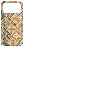 Couvre-lit Patchwork avec Fleurs color&eacute;es et Flocons de Neige brod&eacute;s Coque pour iPhone 17 Pro Max