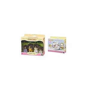 SYLVANIAN FAMILIES 4018 Famille Hérisson & 5286 Set Salle De Bain, 5286, Multicolore