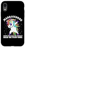 Marraicorne Humour Marraine Licorne Dab Cadeau Coque pour iPhone XR