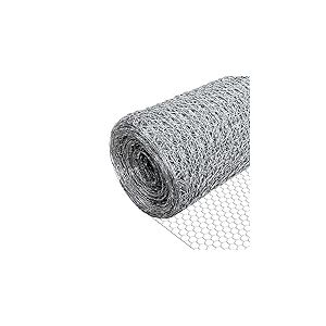 vounot Grillage a Poule renforc&eacute;e 1x25m Maille 13mm Hexagonal Triple Torsion Cl&ocirc;ture R&eacute;sistant Poulailler Jardin Grillage pour &Eacute;levage Volaille Galvanise