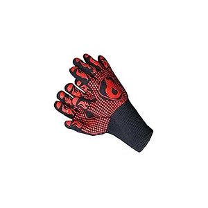 Valex Gants de Protection pour Barbecue, Grille et Four, Accessoire Ignifuge pour la Protection Contre la Chaleur, résistance Max 800 °C, certifié EN407, Taille 10