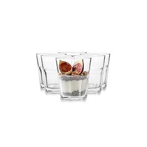 Glasmark KROSNO 1992 Lot De 6 Coupes &Agrave; Glace En Verre Transparent Coupes &Agrave; Dessert Cannel&eacute;es 270 ml