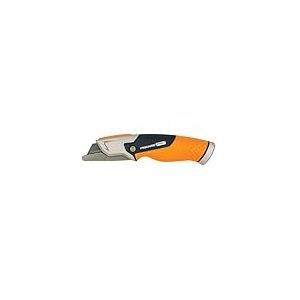 Fiskars Cutter à Lame Fixe, Longueur 18,2 cm, Acier Inoxydable/Plastique, Noir/Orange, CarbonMax, 1027222