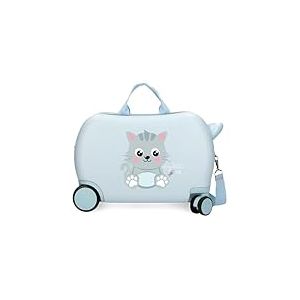 ROLL ROAD Happy Valise Rigide pour Enfant avec Fermeture &agrave; Combinaison lat&eacute;rale 4 Roues Bagage &agrave; Main fabriqu&eacute;e en ABS, Un mat&eacute;riau Rigide et l&eacute;ger., Chat, Talla &uacute;nica, Valise pour Enfant