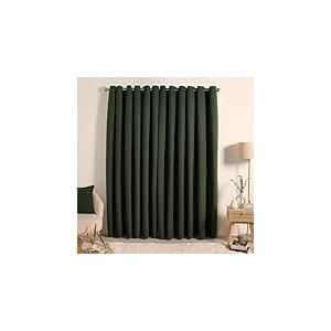 OHS Rideaux occultants Extra Larges à œillets - Rideaux Thermiques décoratifs pour Chambre à Coucher et Salon - Super Doux et Modernes - 167,6 x 228,6 cm - Vert