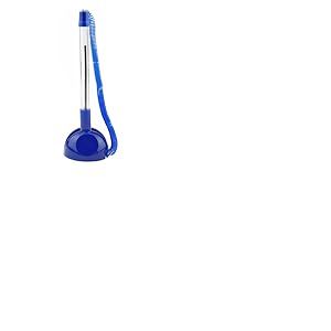D.RECT Stylo sur Socle - Stylo à Bille Avec Chaînette - Porte-stylo à Bille sur Pied, Couleur d'écriture Bleu