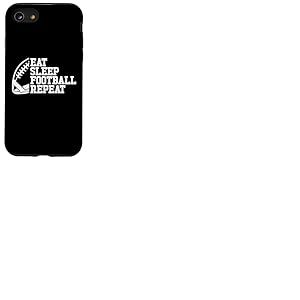 Eat Sleep Football Repeat Boys Football Coque pour iPhone SE (2020) / 7/8