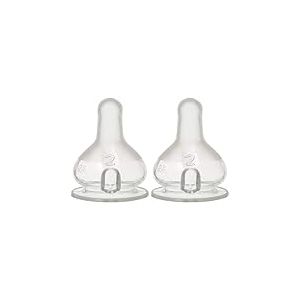 Tigex T&eacute;tines pour Biberon Silicone Anatomique Ventil&eacute; Air Control Petit D&eacute;jeuner Go&ucirc;ter - Pack de 2 (Lot de 2)