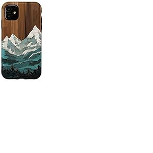 Coque pour iPhone 11 Montagnes en plein air, nature, randonnée, forêt, paysage, thème bois