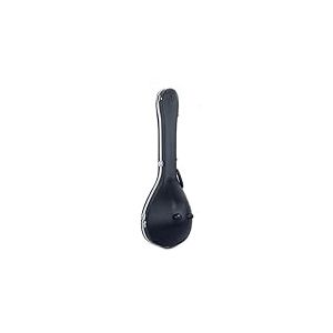 Crossrock Coque Bouzouki en ABS pour Buzuki grec | Coque rigide moulée noire, doublure en peluche, sangles de sac à dos – Étui rigide léger