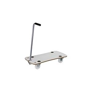 WAGNER Socle à roulettes MM 1389 I 79 x 39 x 10 cm - Charge 200 kg - Patins antidérapants I revêtement spécial I Timon Pliable I pour Le Transport de Charges Lourdes - 20138901
