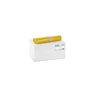 Funny AG-883 Rouleau de 250 Sacs Poubelle Enroulé 120L Type 60 1er Pack (1 x 250 pièces) Jaune