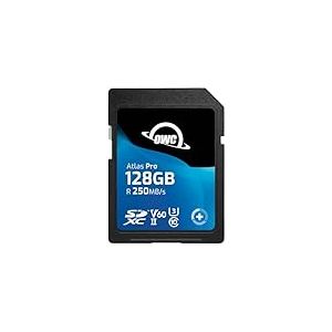 OWC Atlas Pro SDXC UHS-II V60 Media Card, Carte mémoire économique et de qualité supérieure pour Les Photos Les Plus courantes et Les utilisations de Capture vidéo jusqu'à 4K - 128 Go