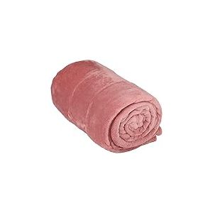 Arti Casa Couverture Polaire 150 x 200 CM - Plaid Polaire - Couverture Lit - Parfait Aussi comme Décoration d'Intérieur - Plaid Canape pour 1 Personne - Rose - Polaire/Polyester