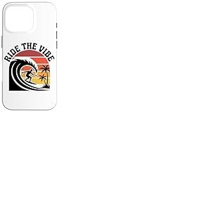 Chemise Ride The Vibe T-Shirt Graphique Cool Retro Surf Wave Sunset Coque pour iPhone 16 Pro