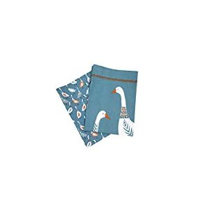 Dexam Lot de 2 torchons en Coton Bleu Sarcelle 70 x 50 cm