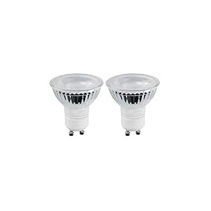 Beghelli - Spot Glass GU10, Spot LED 95&deg;, Ampoule LED Blanche, 6W, 4000K (Lot de 2)