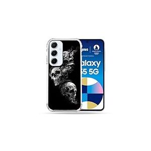Cokitec Coque Renforcée pour Samsung Galaxy A55 5G Tete de Mort Triple