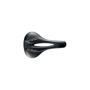 Selle Italia Donna Gel Flow - Selle Vélo Femme Gel, Cadre Alliage FeC, Confortable, Trou Anatomique, Inserts Hi-Viz - Taille L2, Noir