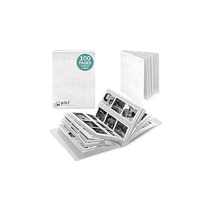 Album photo blanc pour photos de 5 x 15 cm, album de mariage 2 x 15 cm, support de marque-pages 100 pages 200 photos