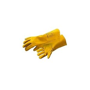 Högert Technik Kandel Gants de soudage en cuir résistant à la chaleur avec coutures renforcées en Kevlar Protection pour soudeurs Jaune Taille 11