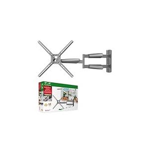 Barkan Longueur 76cm Support TV Mural ext&eacute;rieur pour &eacute;crans 13-65 Pouces, Inclinable et orientable, Poids Max. 36Kg, Extra Extensible, pour LED OLED LCD, Max. VESA 400x400, pour Gazebo