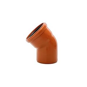 Coude DN 160 45° PVC-U SN8 - Coude avec joint - Pour systèmes de drainage externes - Joint en caoutchouc - Installation des eaux usées - Système de canalisations