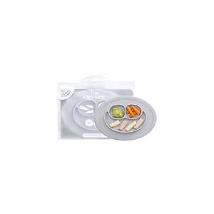 Ezpz Assiette Mini Mat + Sets de Table Silicone Pewter Gris Clair