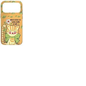 Groovy Bow 70s Chat Amusant Le Plus susceptible de ramener Un Chat &agrave; la Maison Coque pour iPhone 17 Pro Max