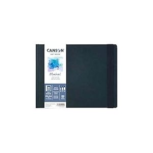 CANSON Art Book Montval - Carnet format paysage 48 pages 27.9x21.6cm papier aquarelle grain fin 300g/m²