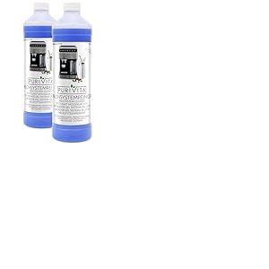 PURIVITA® Nettoyant Universel pour Système de Lait pour Machines à Café [2X1L] - Universel Coffee Machine Milk Cleaner - Nettoyage Machine a Cafe Buse pour le Lait - Détergent pour Krups & Melitta