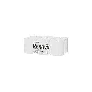 Renova Papier toilette Jumbo BLK | 12 rouleaux de 170 m&egrave;tres | Papier blanc 2 couches