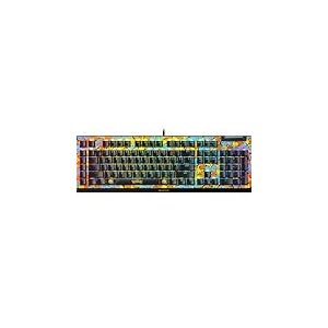 Razer BlackWidow V4 X Pokémon Edition - Clavier mécanique de Jeu - Chroma RGB - interrupteurs mécaniques Vert - 6 Touches Macro dédiées - Double-Capsule ABS - QWERTY US Clavier | Pokémon Kanto