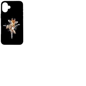 Costume d'animal Amusant de Girafe sortant d'une Fermeture &eacute;clair Coque pour iPhone 16 Plus
