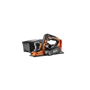 AEG - Rabot Électrique 18V Brushless (Sans Batterie) - Lame de Coupe Inversable 82mm avec Profondeur Réglable jusqu'à 2mm - Grand Confort de Travail - Livré avec 1 Sac de Ramassage - BHO18BL-0