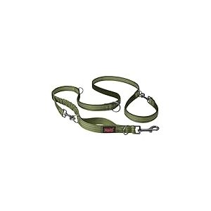 Laisse Multifonctions HALTI Anatomy - Laisse r&eacute;fl&eacute;chissante &agrave; Double extr&eacute;mit&eacute; Absorbant Les Chocs, id&eacute;ale pour Les promenades et l&rsquo;&eacute;ducation des Chiens. Convient aux Chiots (Taille L, Vert)
